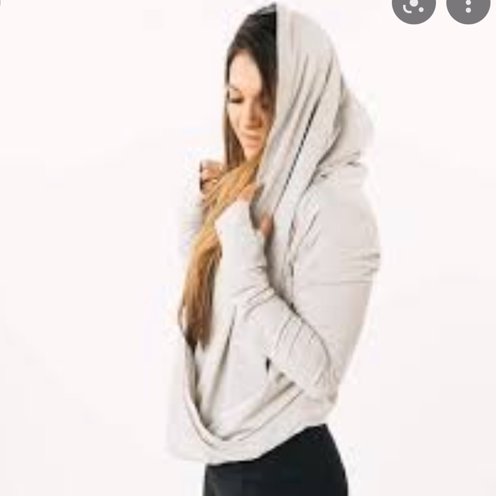 Zyia Activewear Cream Yoga Shawl XS - Picture 3 of 11
